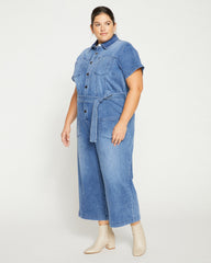 Kate Denim Jumpsuit - Austin Blue