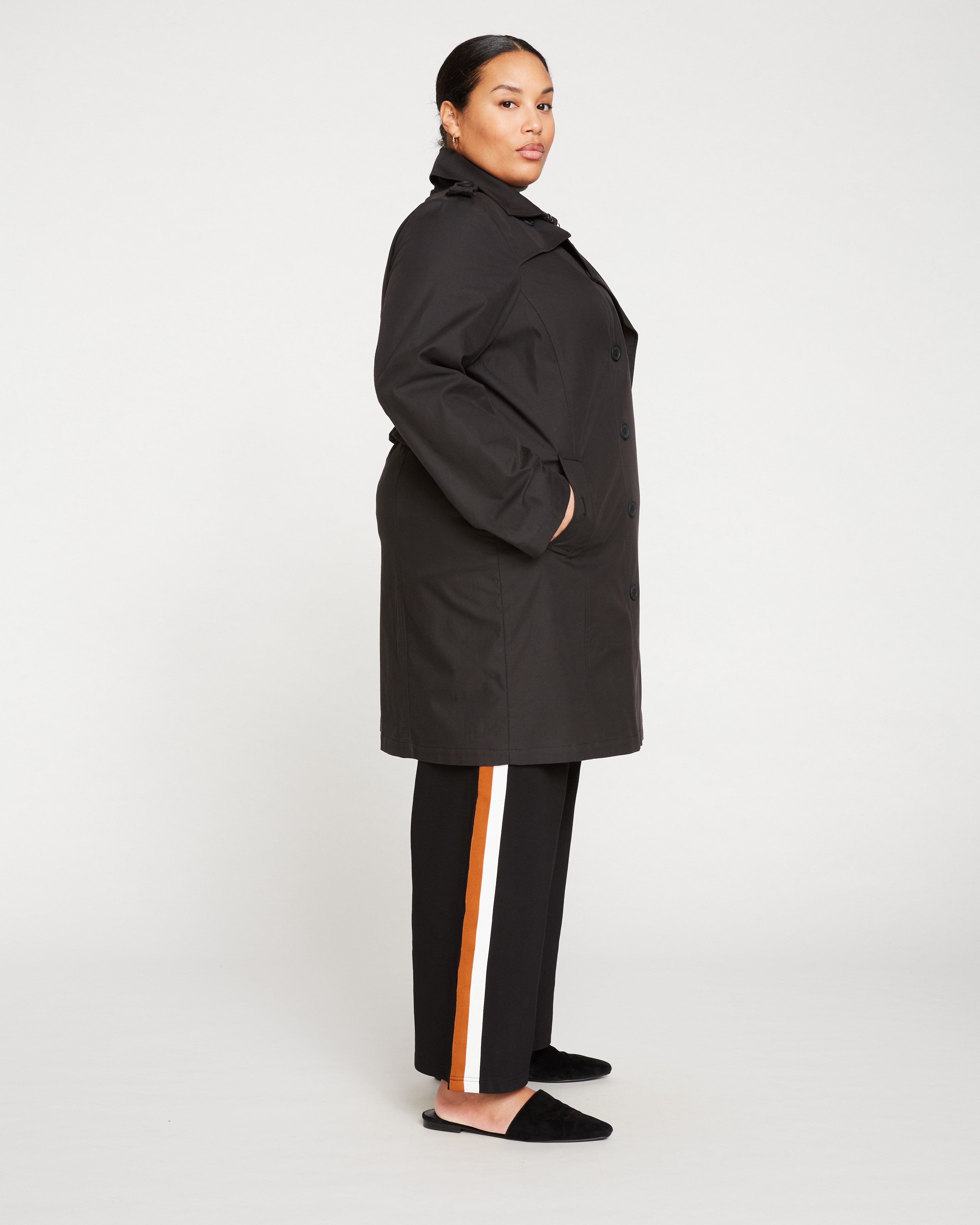 Derjon Trench Coat - Black