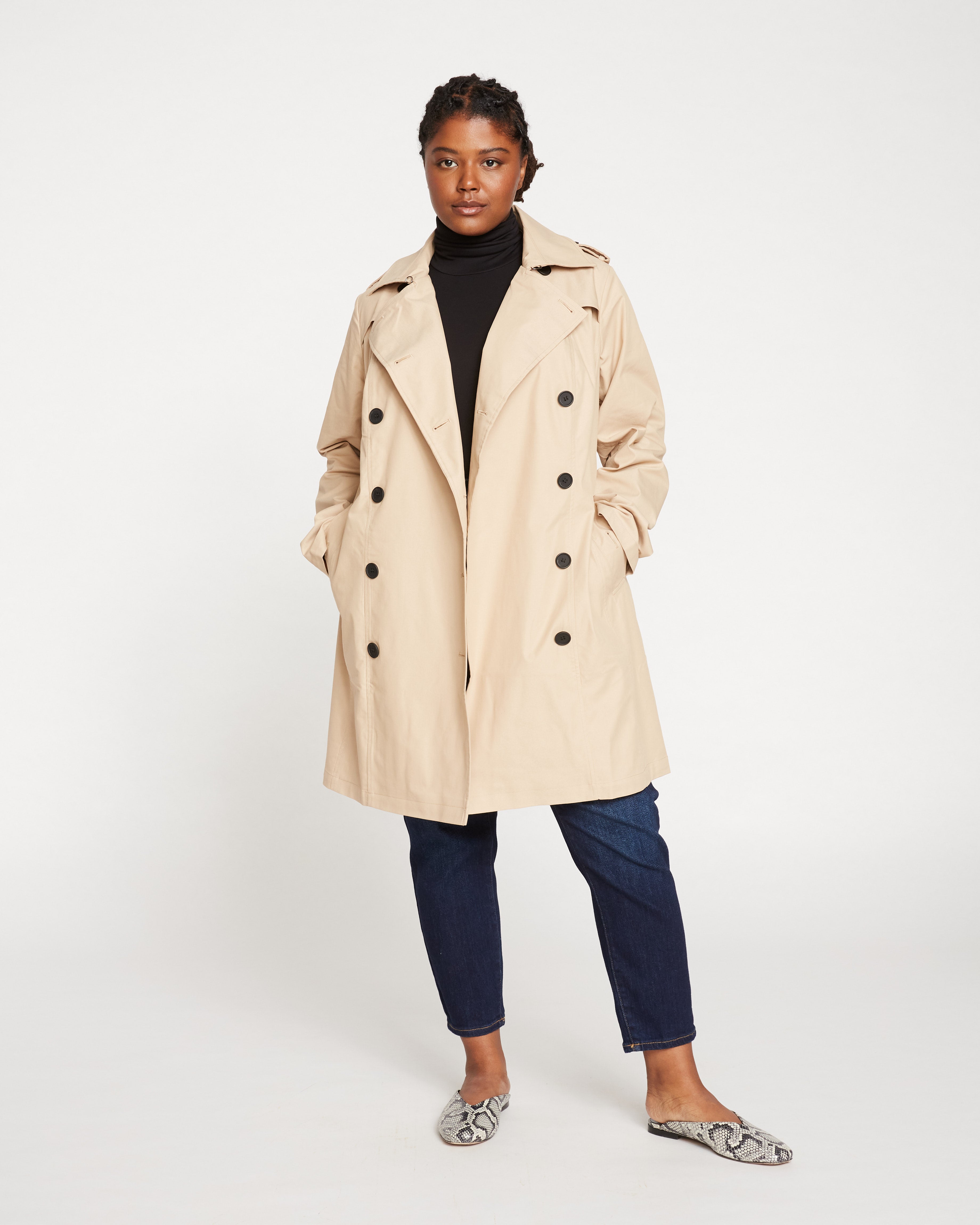 Derjon Trench Coat - Khaki