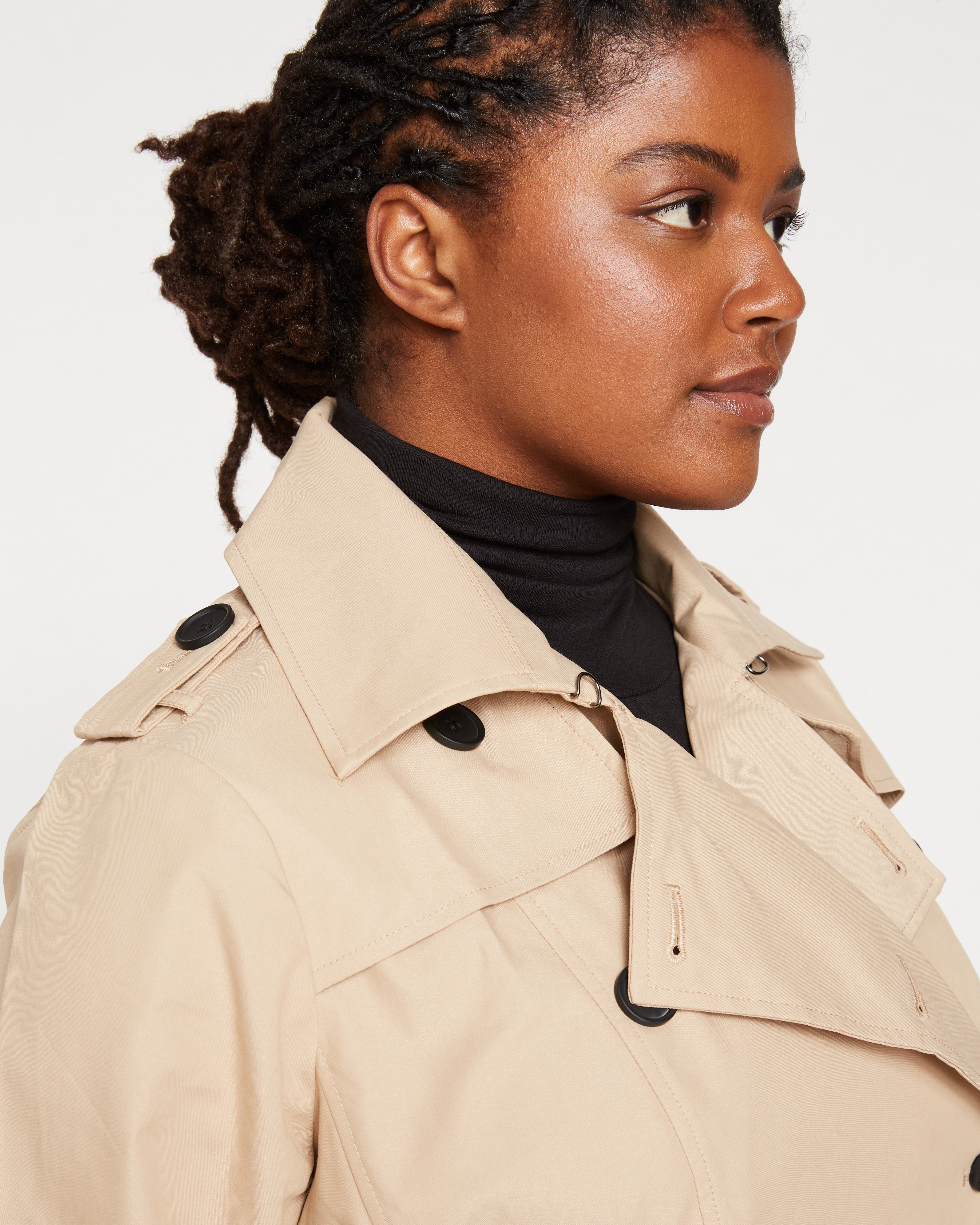 Derjon Trench Coat - Khaki