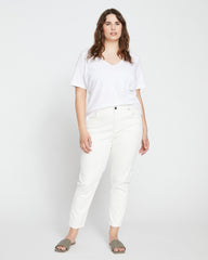 Double V Tee - White