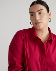 Elbe Popover Stretch Poplin Shirt Classic Fit - Cerise