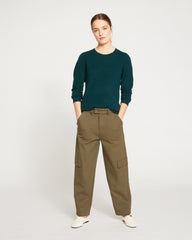 Karlee Stretch Cotton Twill Cargo Pants - Ivy