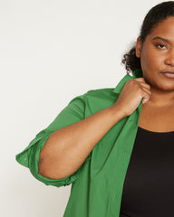 Elbe Stretch Poplin Shirt Classic Fit - Kelly Green