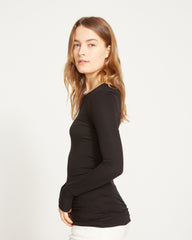 Foundation Long Sleeve Crew Neck Tee - Black