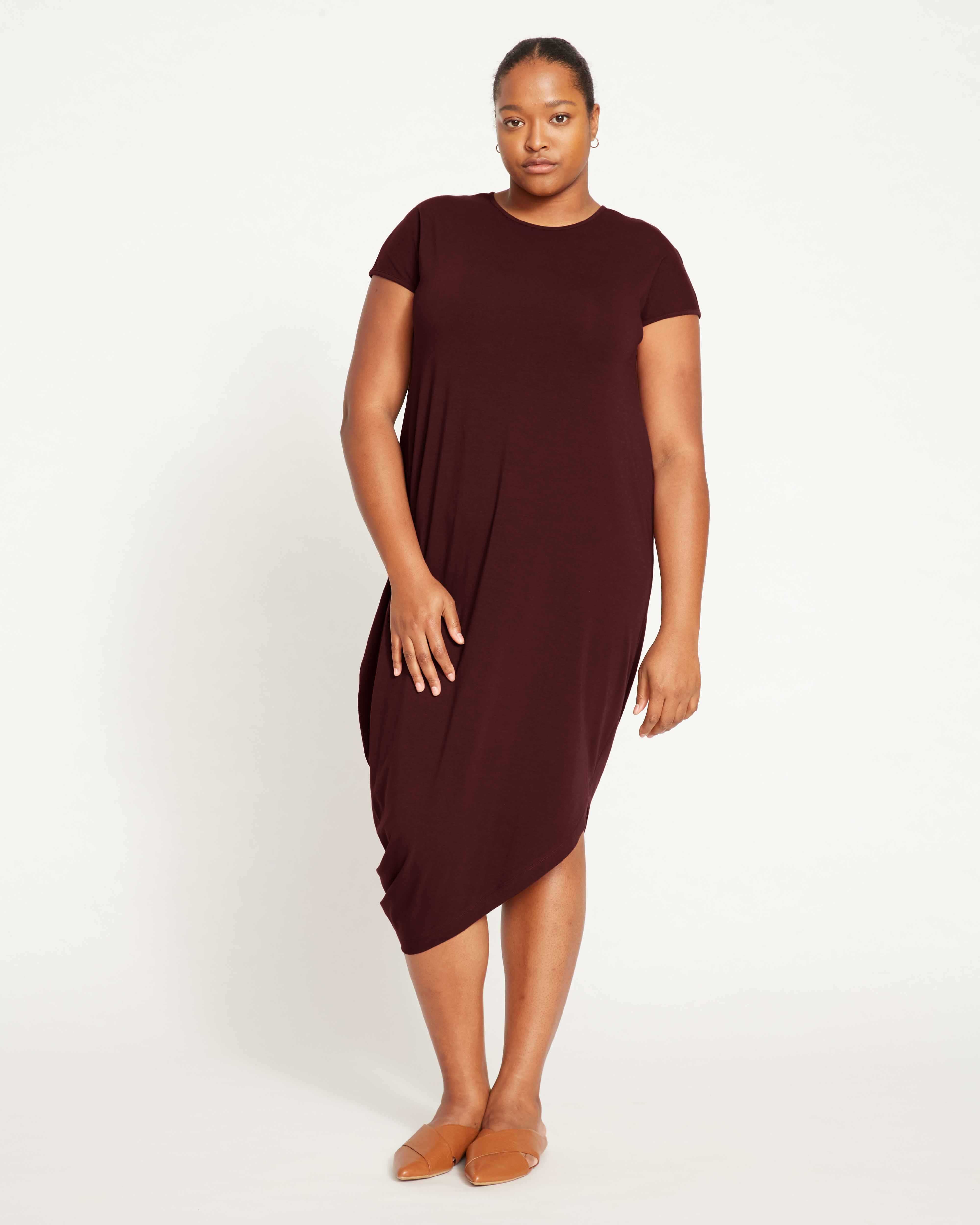 Iconic Geneva Dress - Black Cherry
