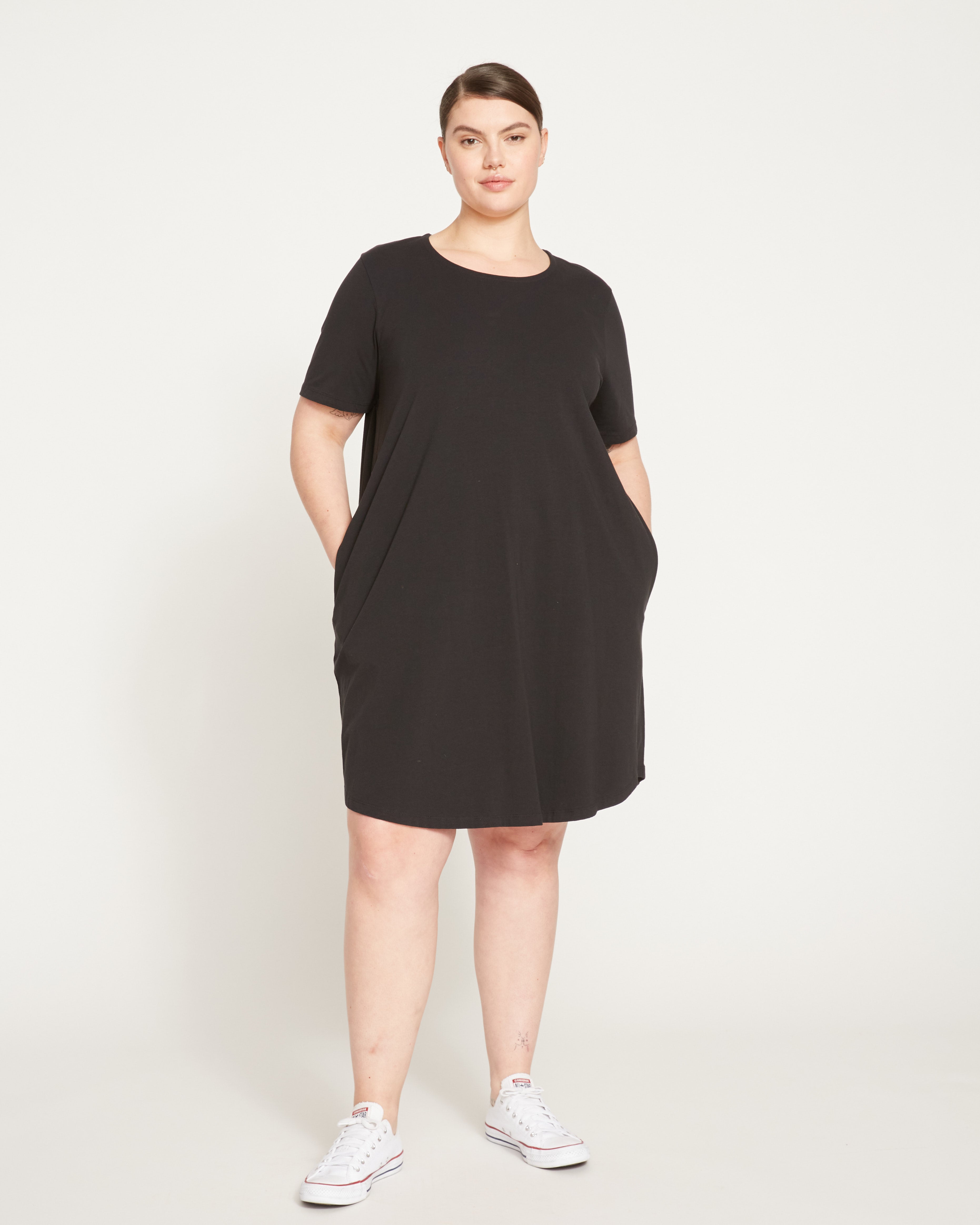 Halie T-Shirt Dress - Black