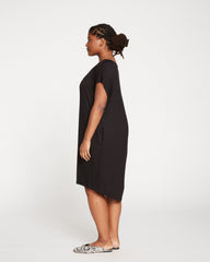 Helen Liquid Jersey Shift Dress - Black