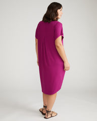 Helen Liquid Jersey Shift Dress - Rothko Purple
