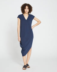 Iconic Geneva V-Neck Dress - Midnight