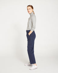 Karlee Stretch Cotton Twill Cargo Pants - Navy