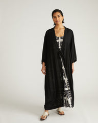 Kiani Voile Robe - Black