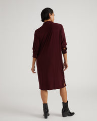 Marcie Liquid Jersey Dress - Black Cherry