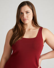 Knitted Tank Dress - Sangria