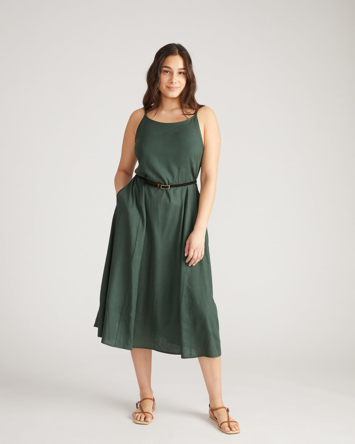 Kuki Linen Dress - Luscious Green