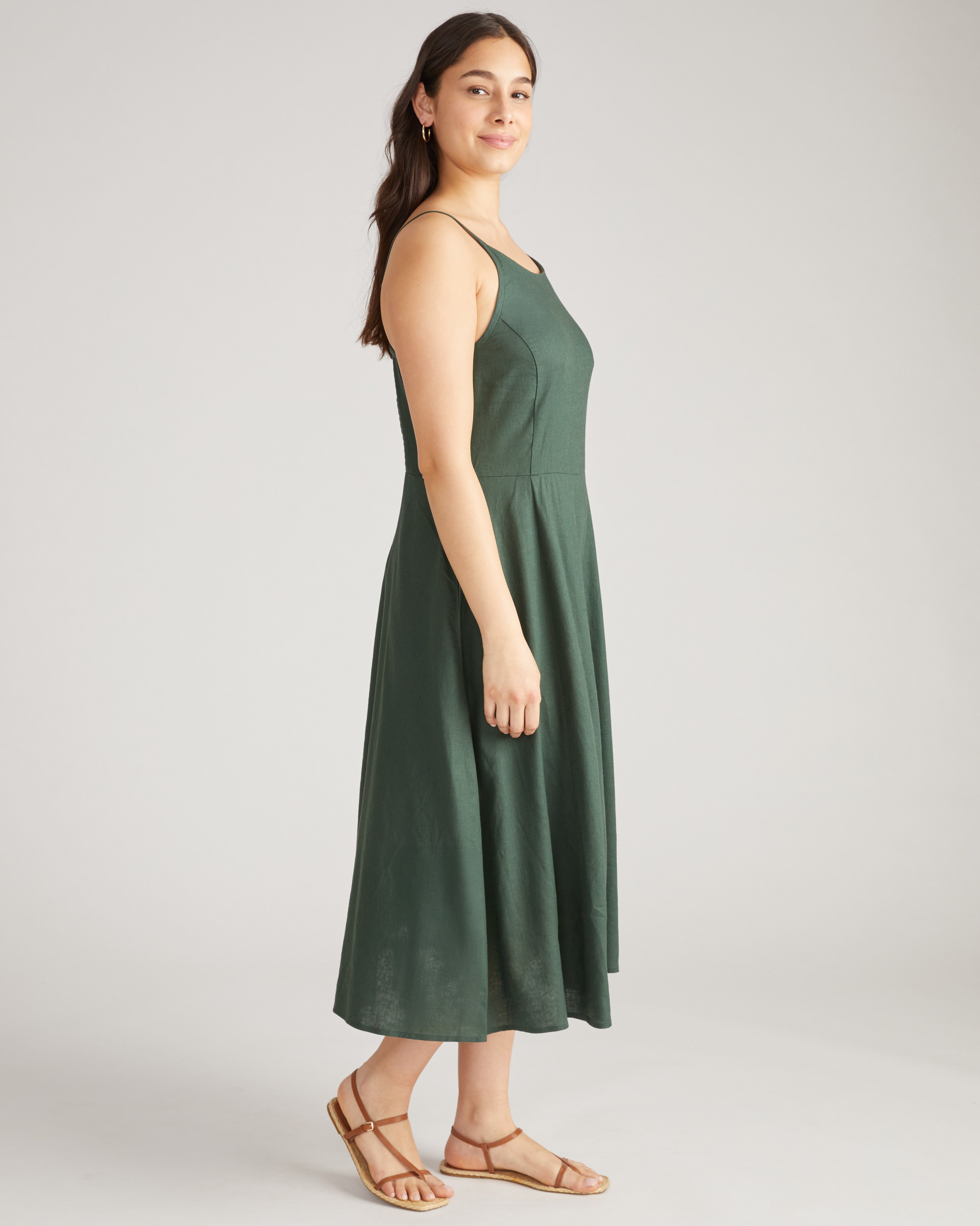 Kuki Linen Dress - Luscious Green
