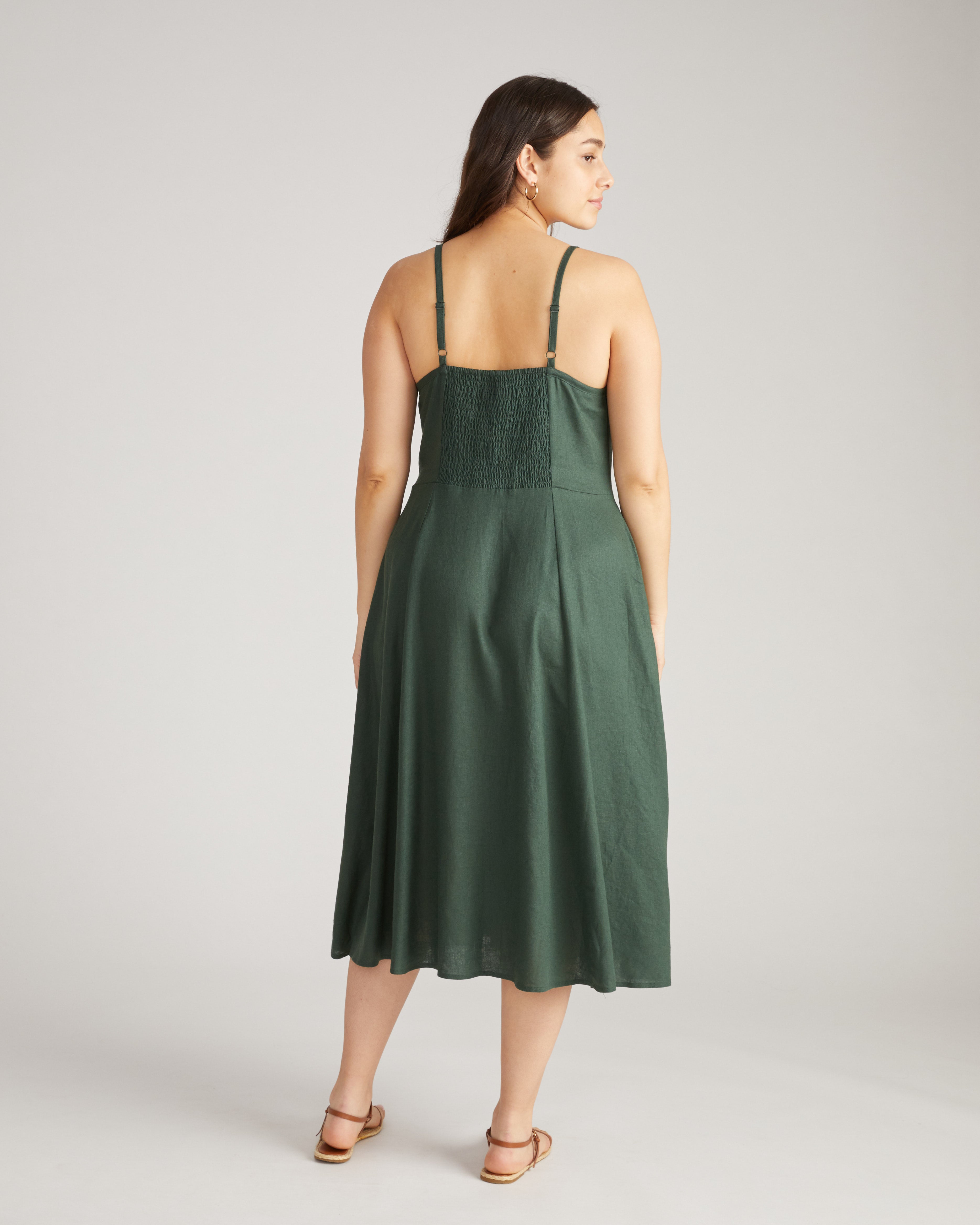 Kuki Linen Dress - Luscious Green