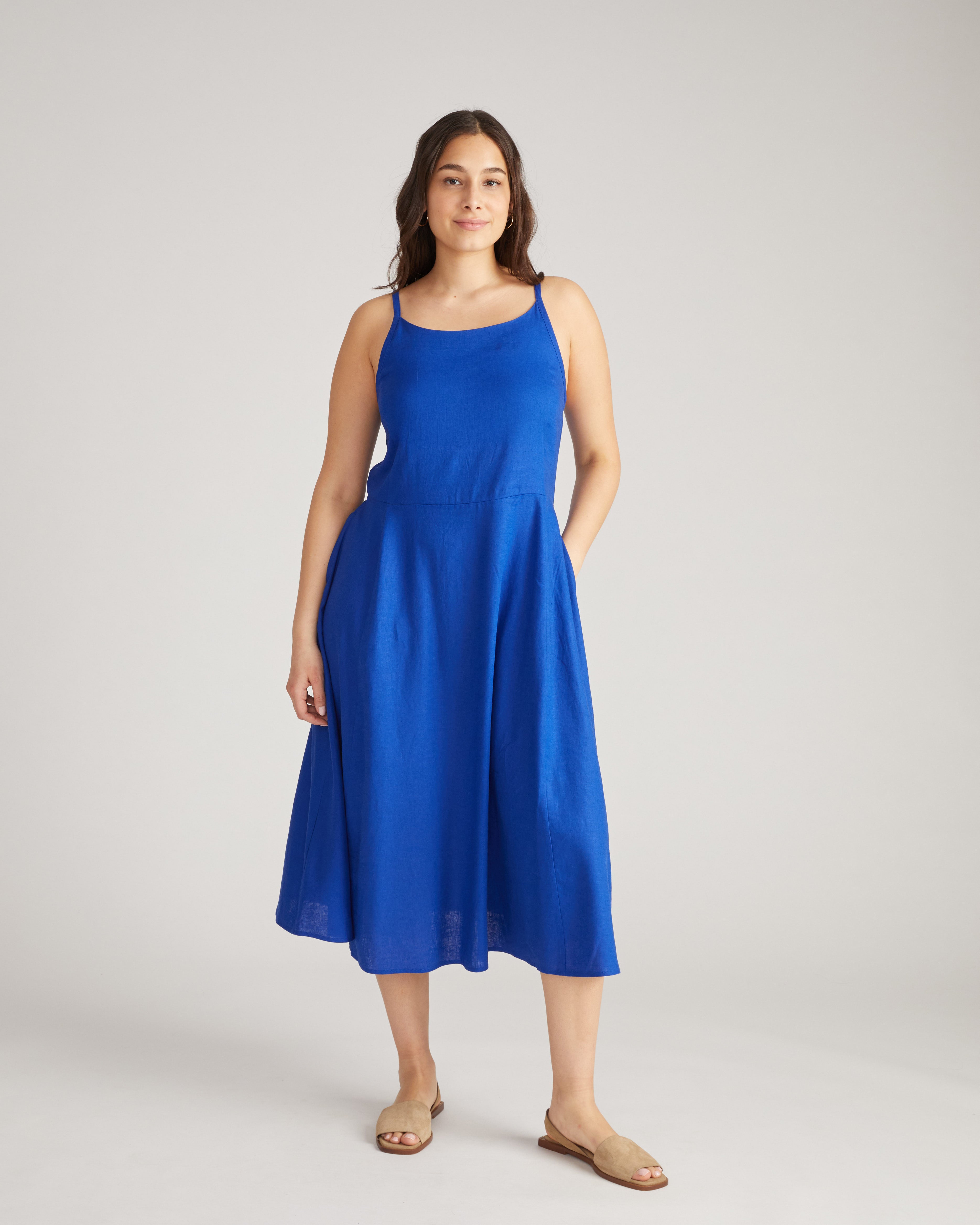 Kuki Linen Dress - Ultramarine