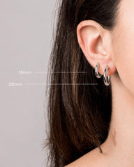 Aurate Silver Hoop Earrings