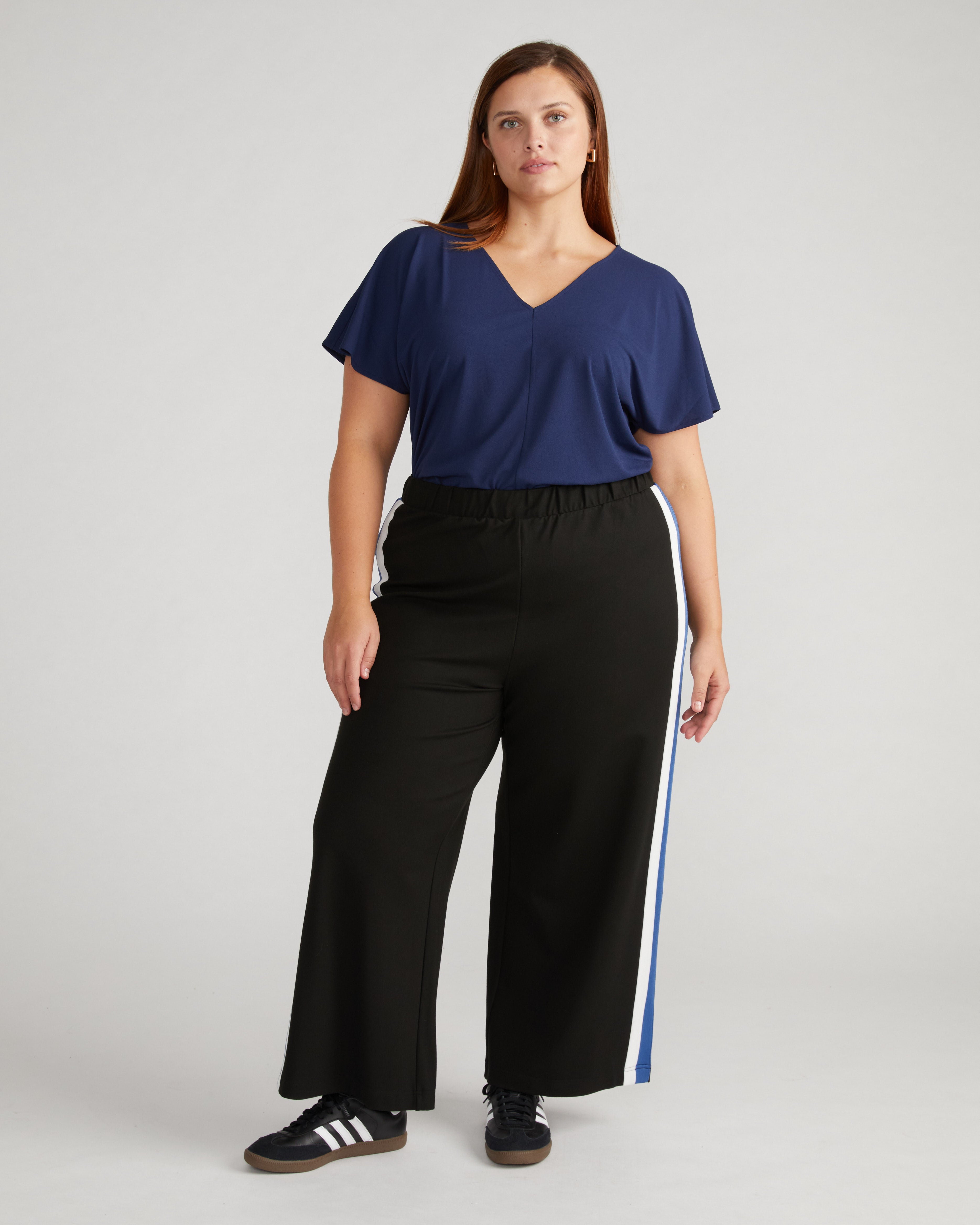 Lansbury Crepe Jersey Blouse - Brilliant Navy