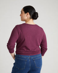 Light-As-Air Long Sleeve Crew Neck Tee - Jam