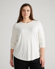 Light-As-Air Long Sleeve Crew Neck Tee - Vapor