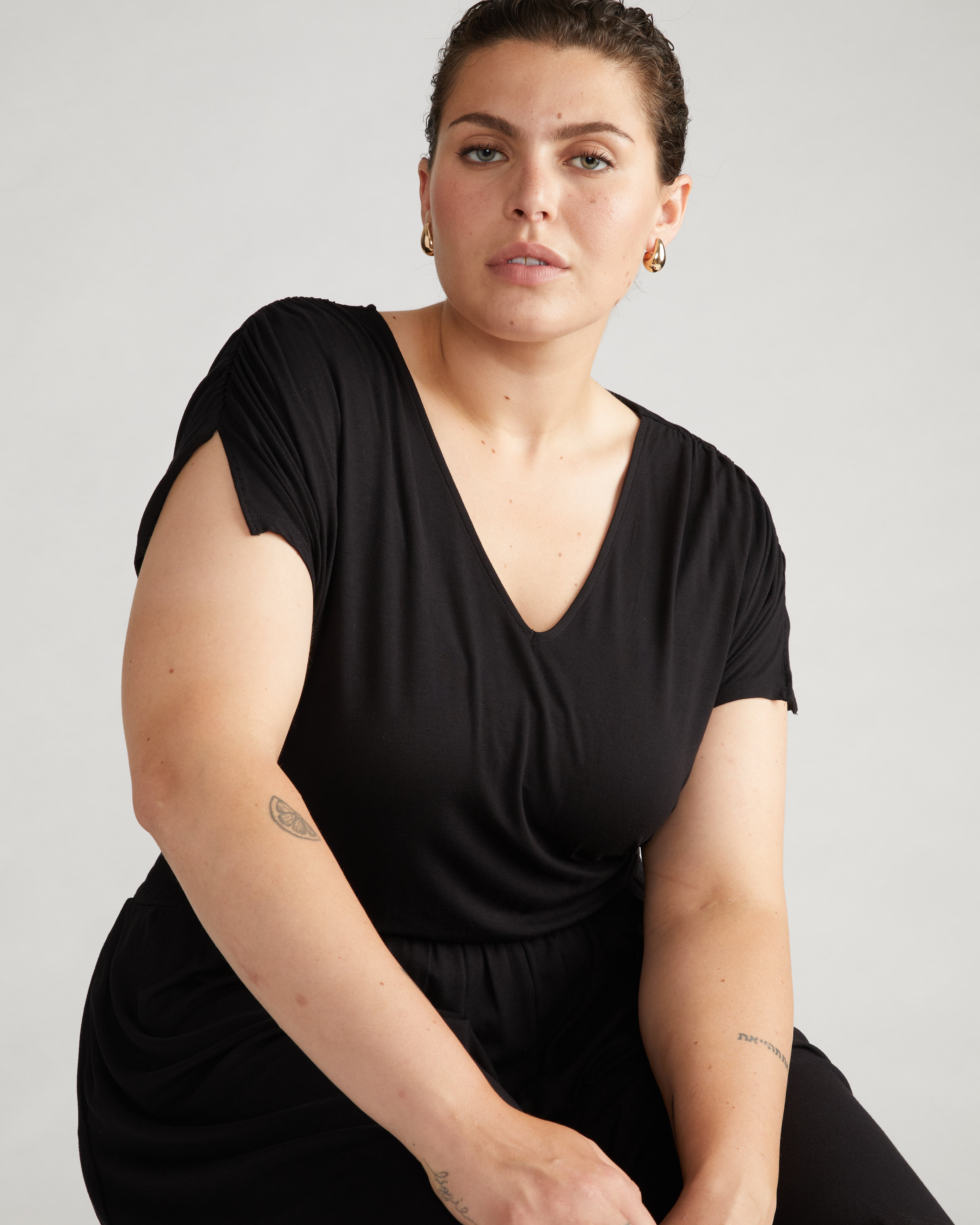 Minetta Liquid Jersey Dress - Black