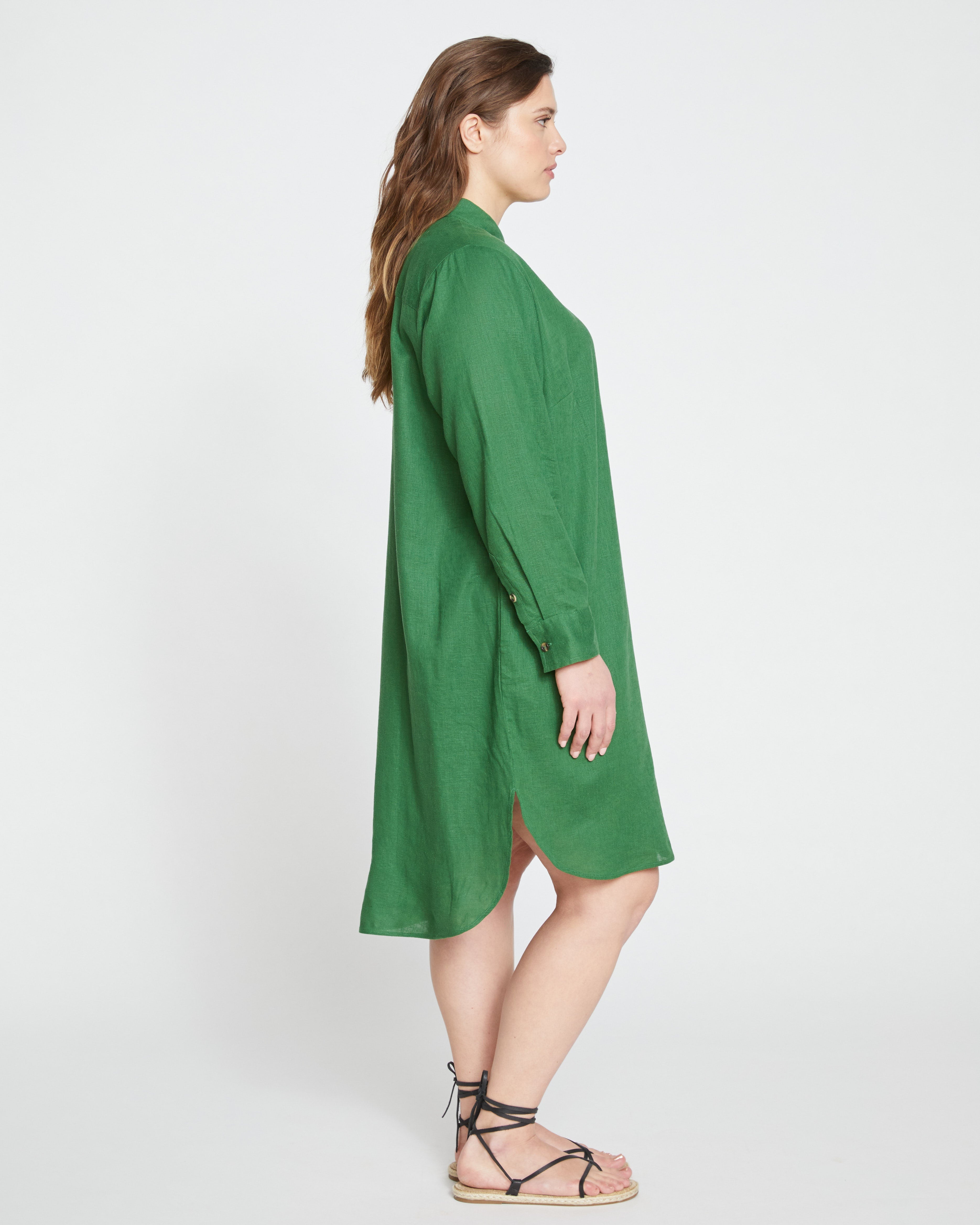 Seaside Linen Shirtdress - Jardin