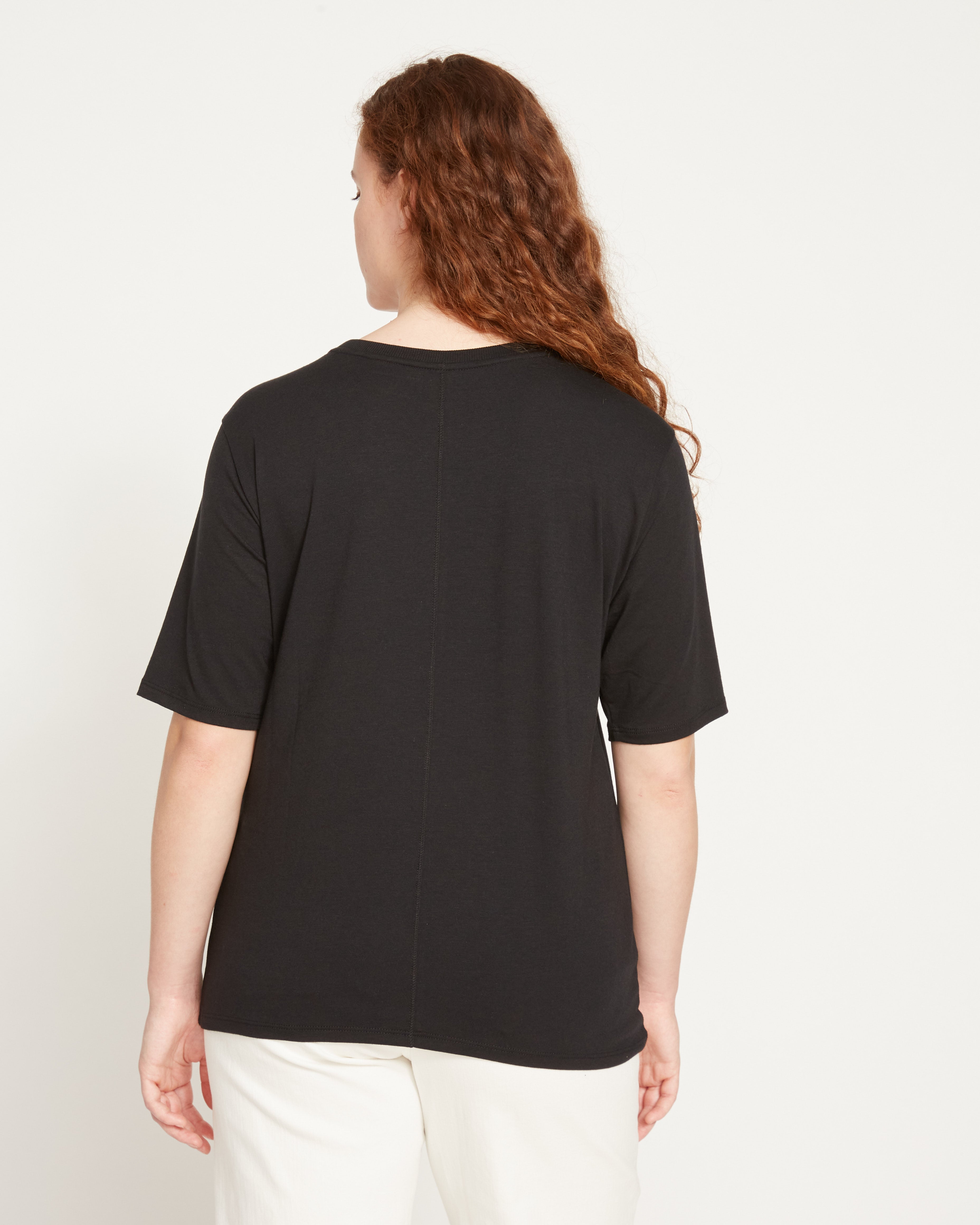 Maia Stovepipe Sleeve Tee - Black