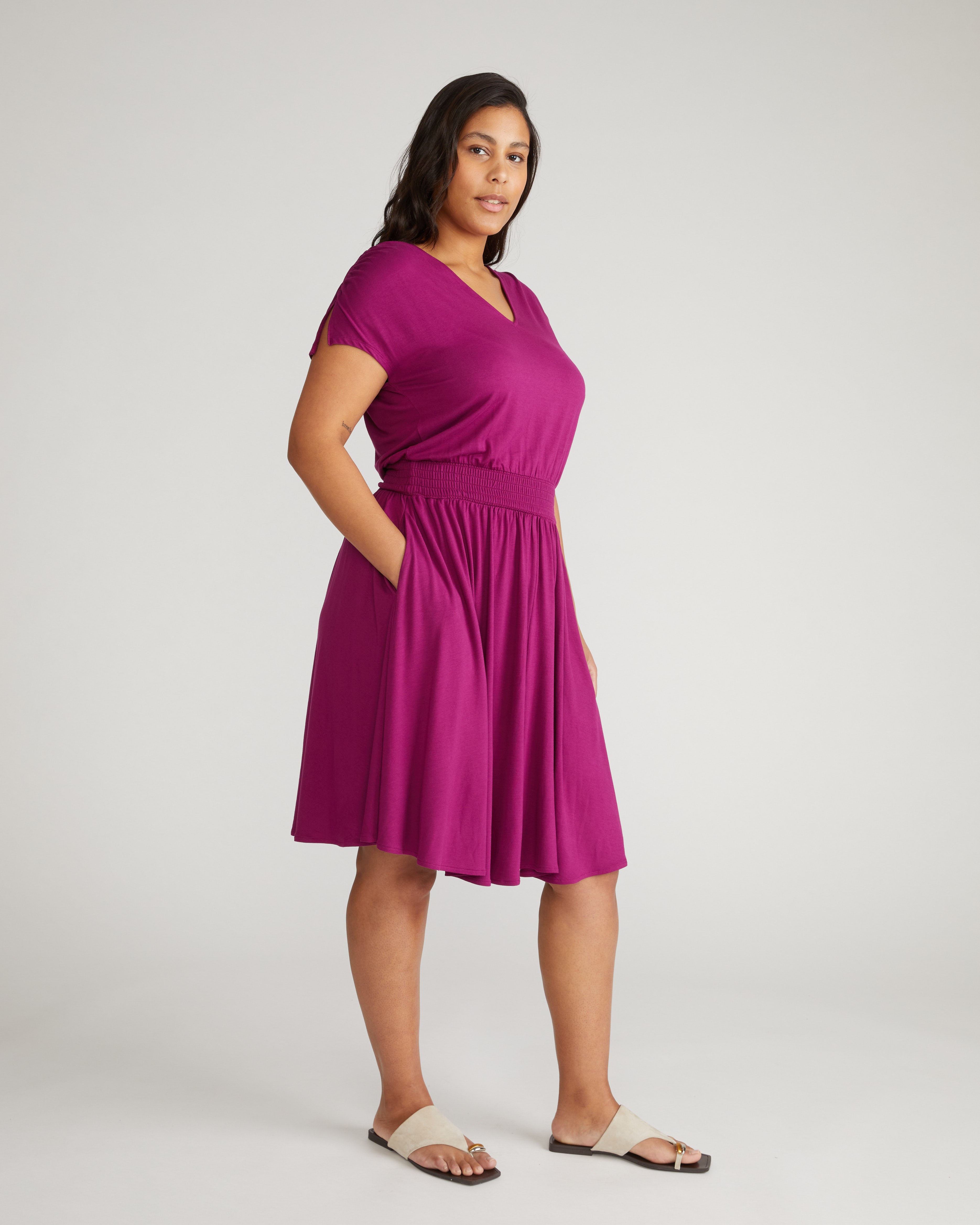 Minetta Liquid Jersey Dress - Rothko Purple