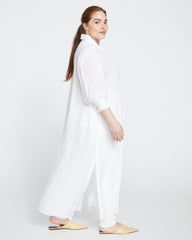 Nailah Button Down Tunic - White