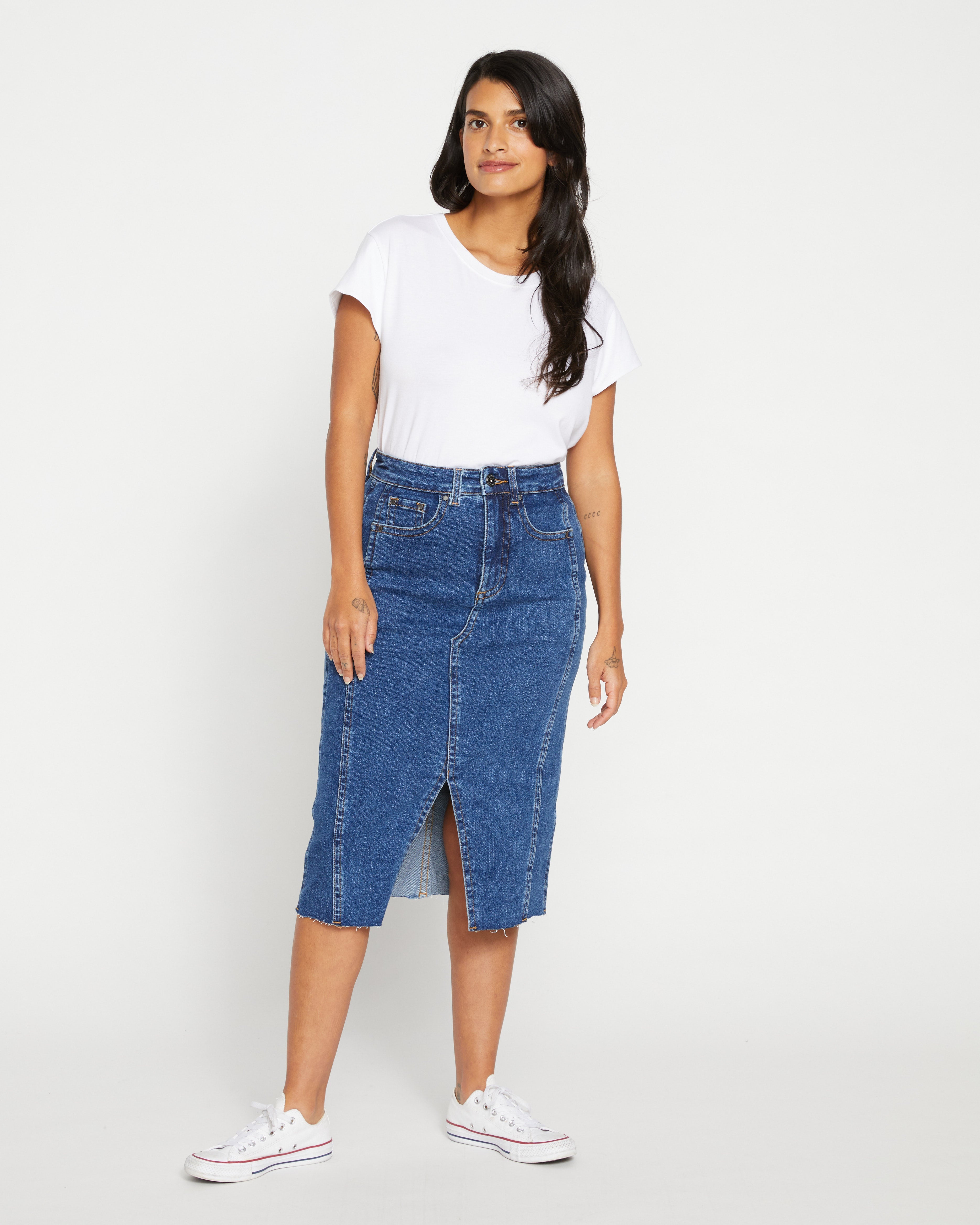 Dakota Denim Skirt - Odeon Blue