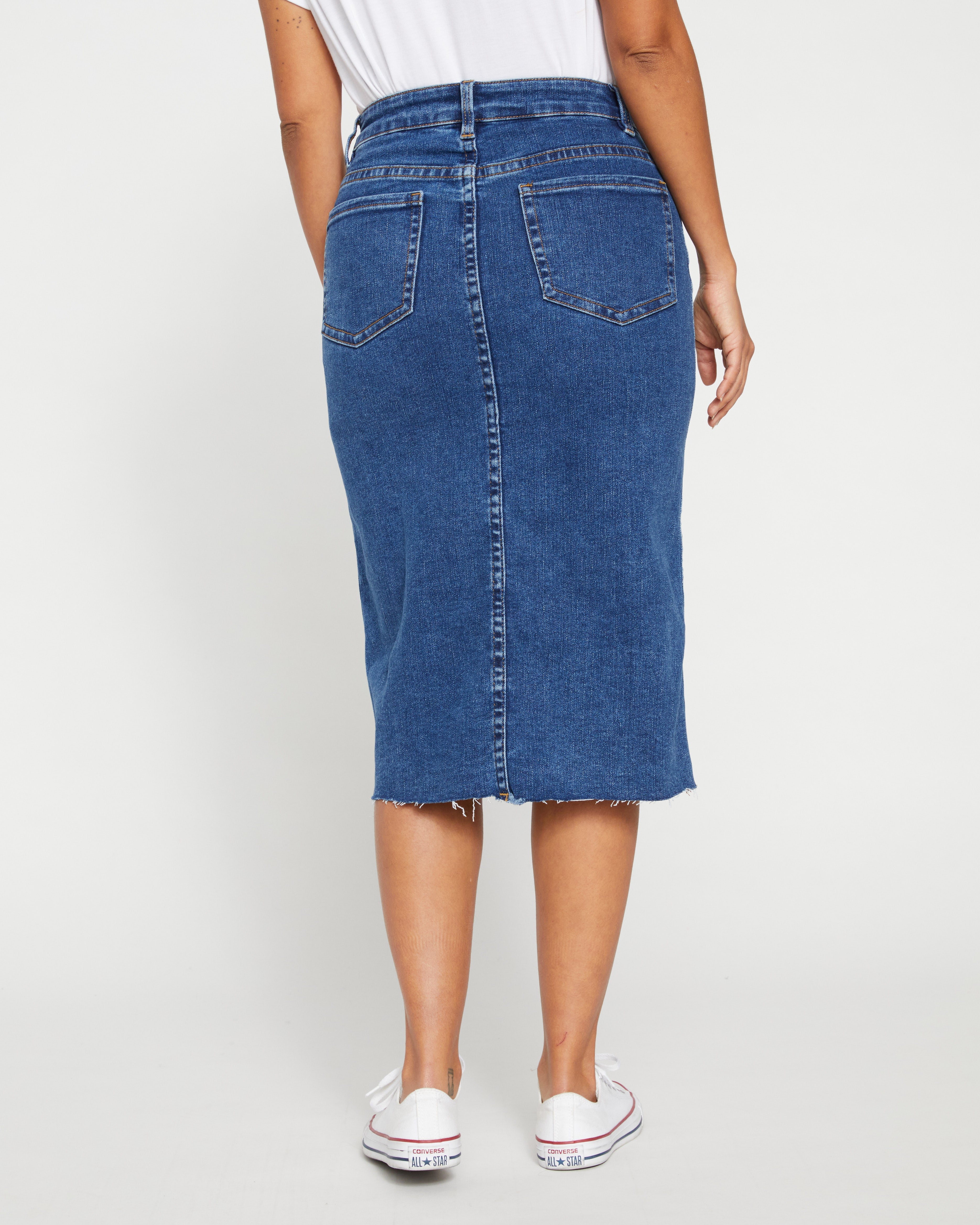 Dakota Denim Skirt - Odeon Blue