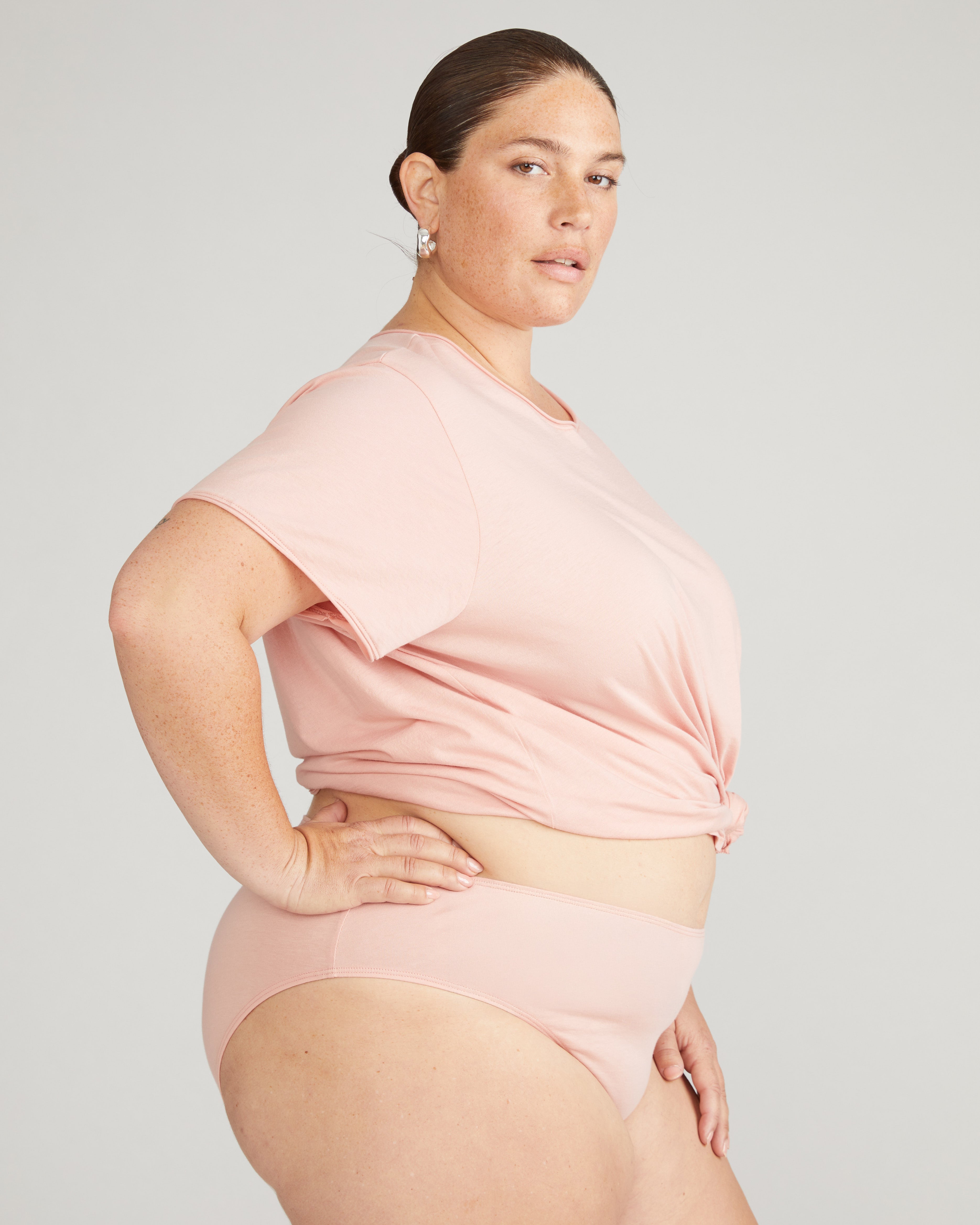 Pima Cotton Lounge Tee - Pink