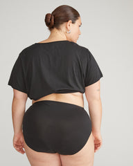 Pima Cotton Full Coverage Briefs - Black