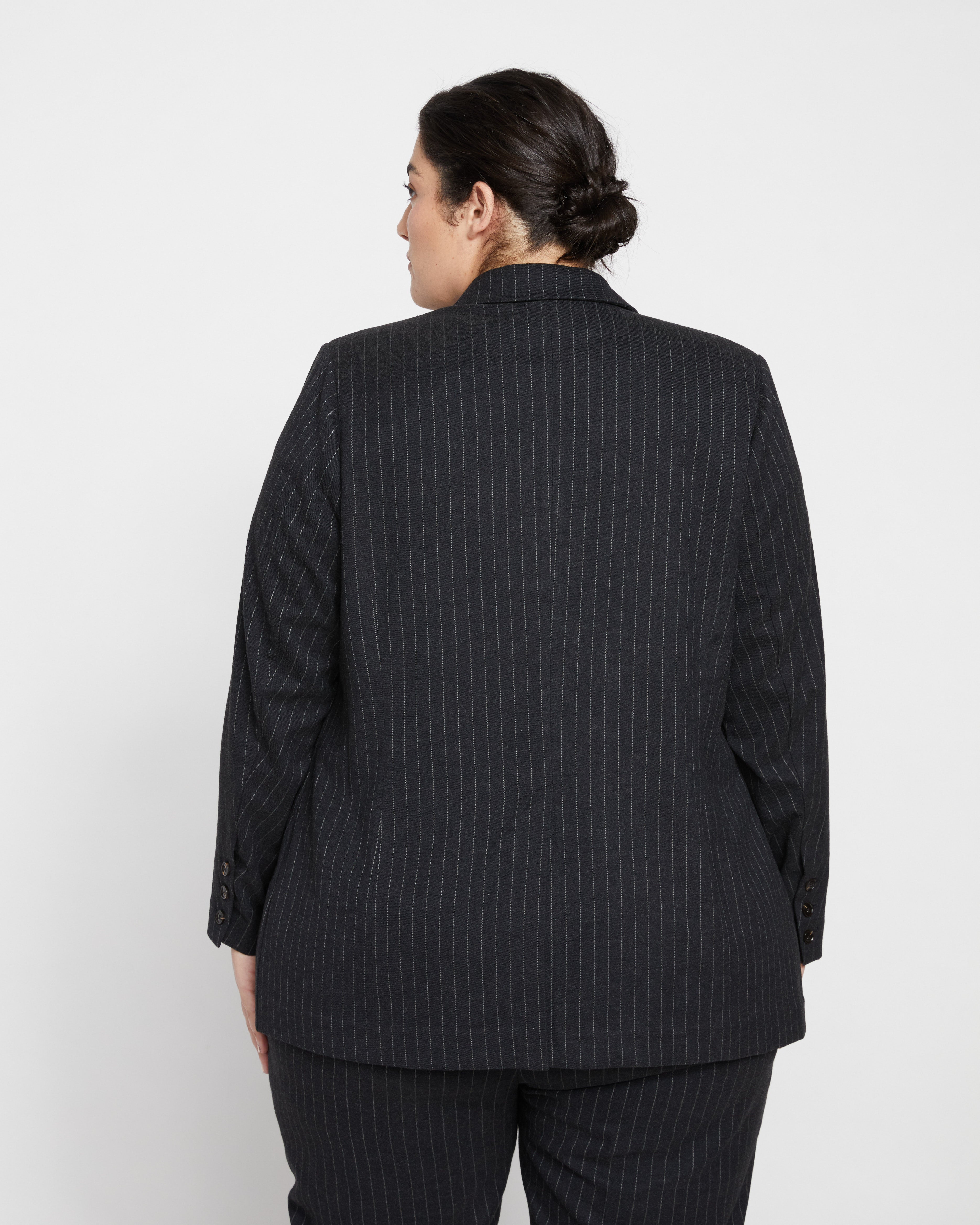 The Pinstripe Blazer - Graphite