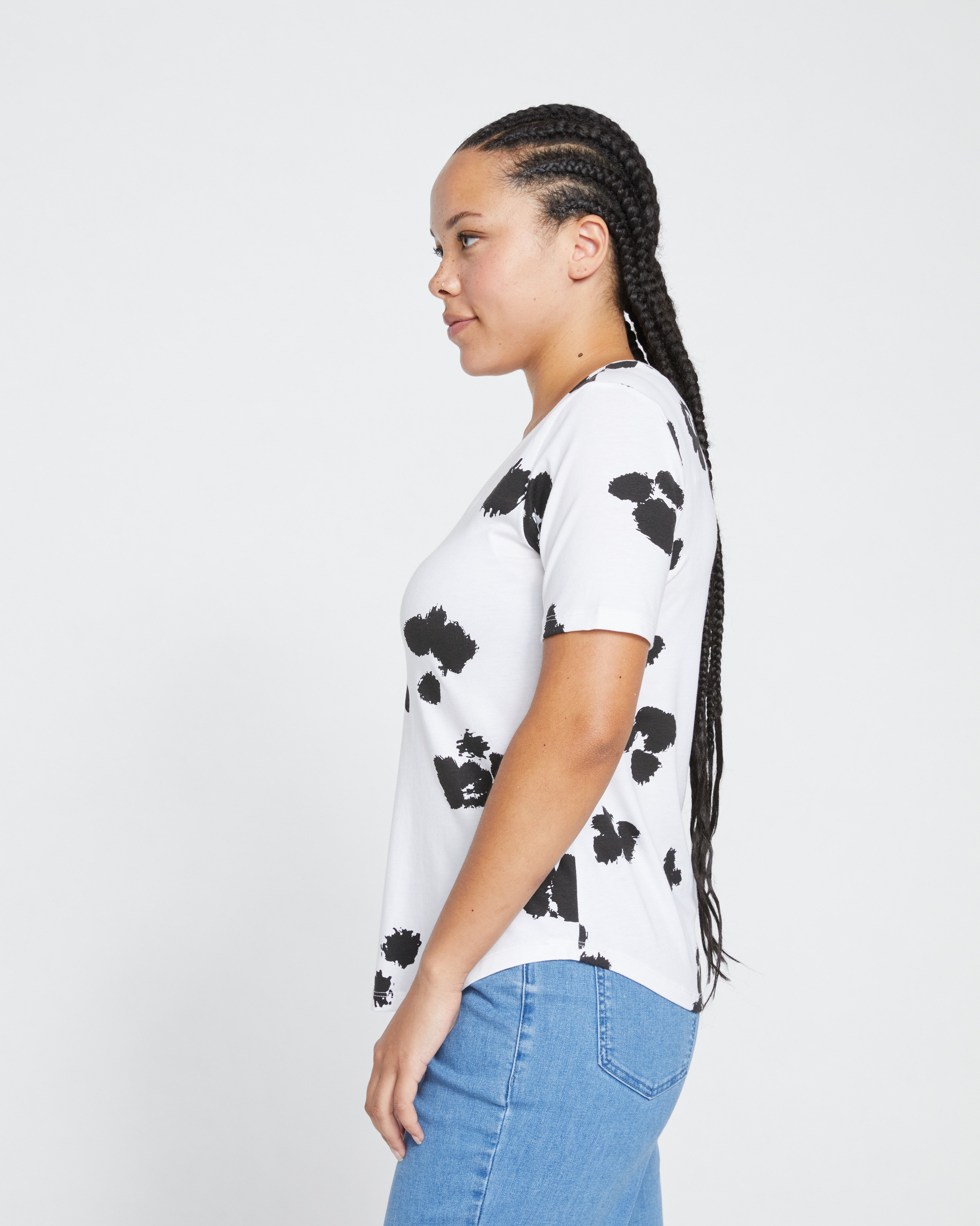 V Rex - White with Painted Flowers