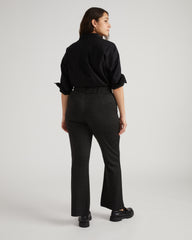 Pull On Bootcut Ponte Pants - Storm Houndstooth