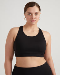 Next-to-Naked Racerback Sports Bra - Black