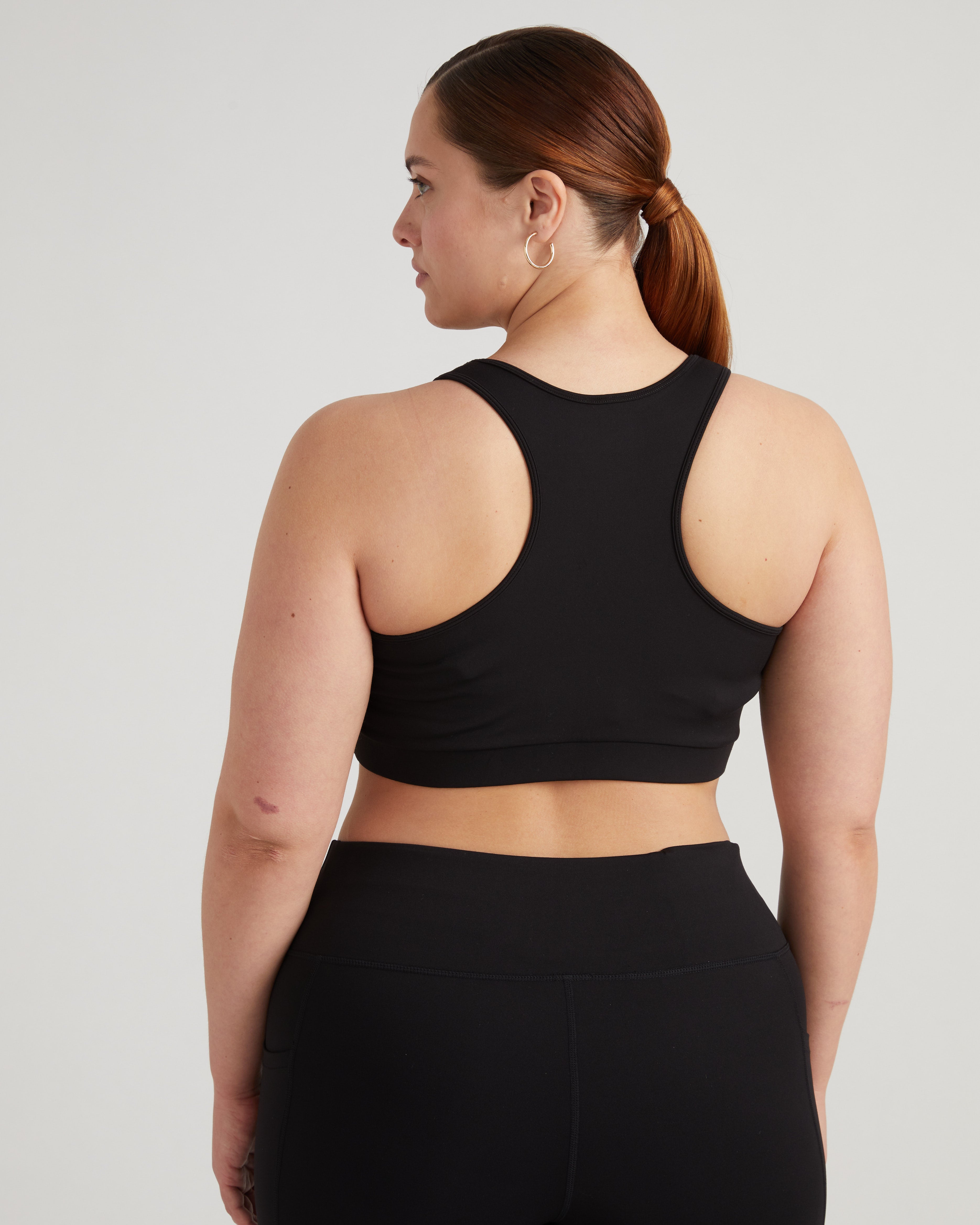 Next-to-Naked Racerback Sports Bra - Black
