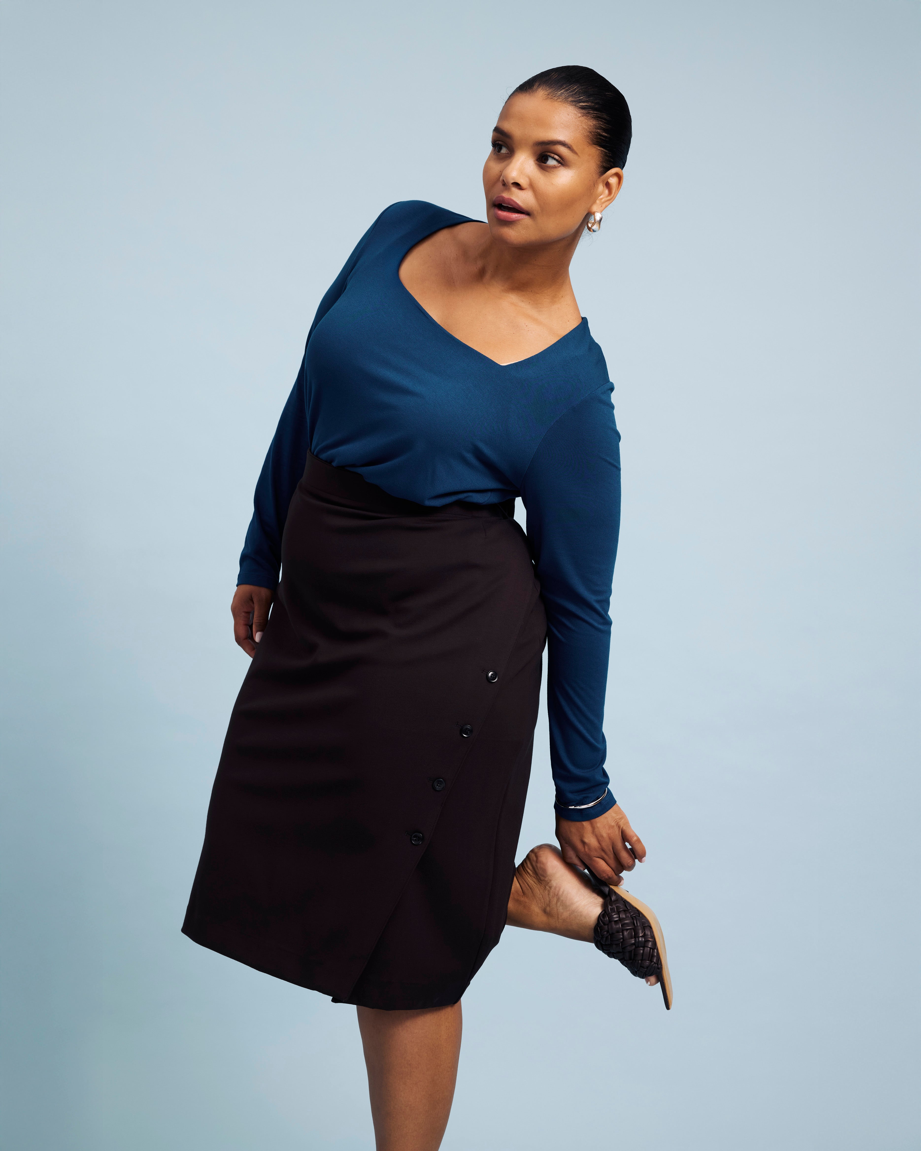 Anya Ponte Skirt - Espresso