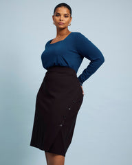 Anya Ponte Skirt - Espresso