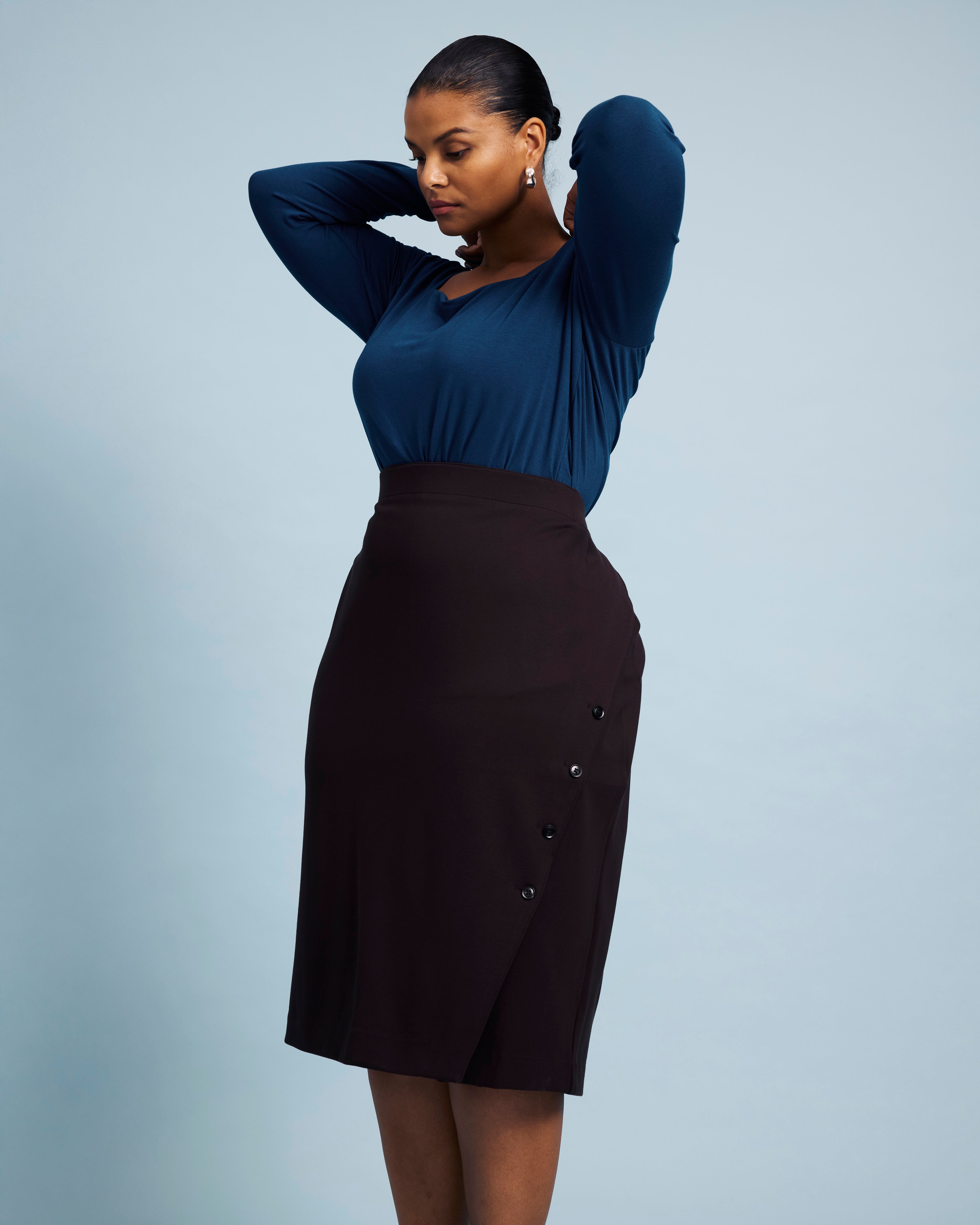 Anya Ponte Skirt - Espresso