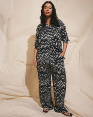 Verbena Voile Pants - Indigo Waterfall Print