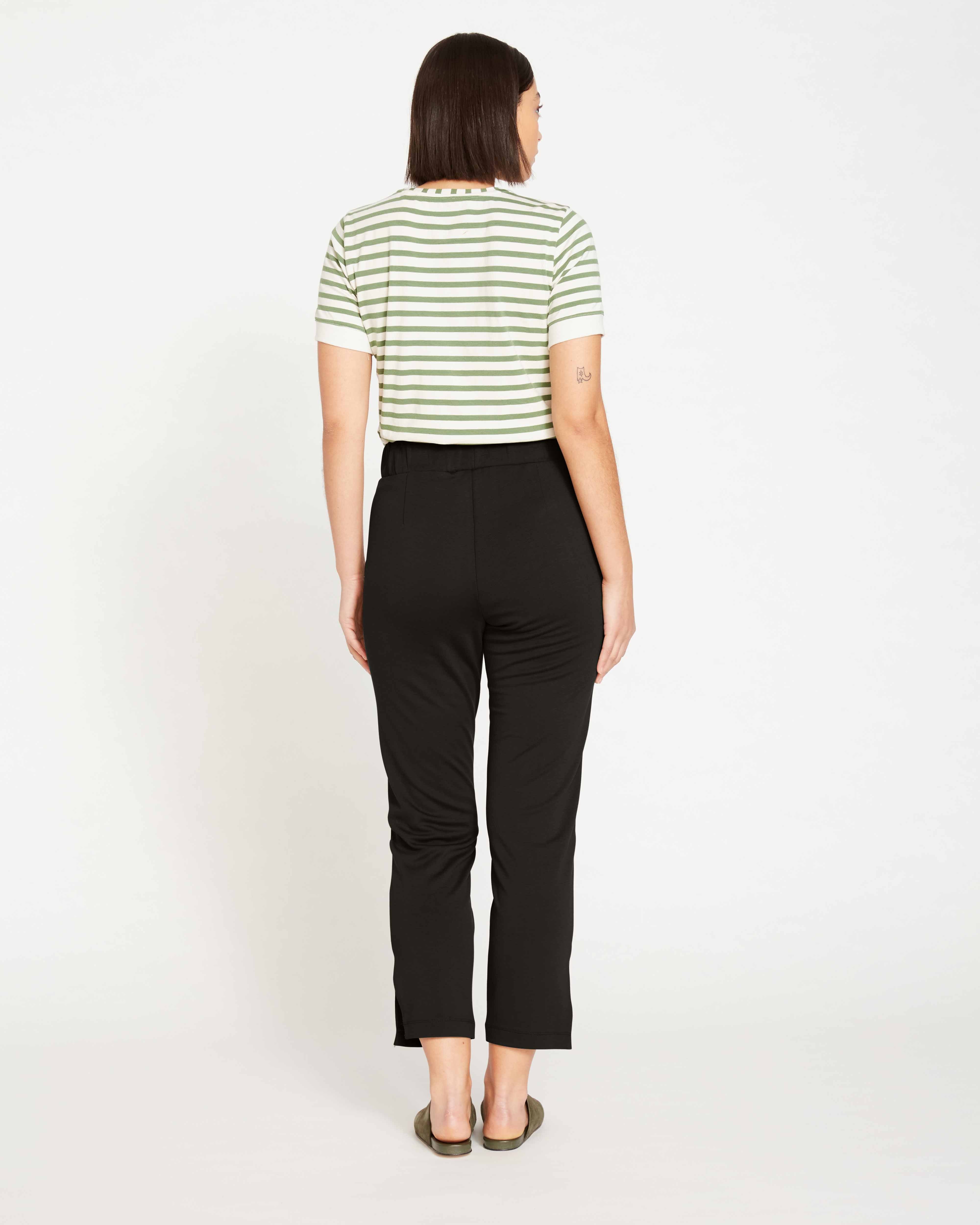 Skinny Pintuck Ponte Pants 28 Inch - Black