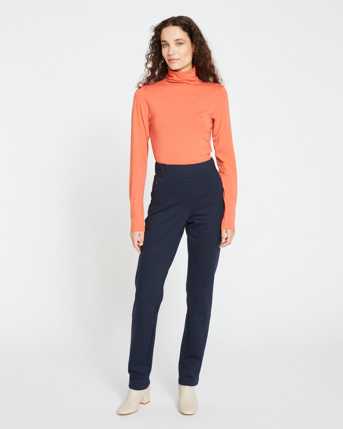 Smart Signature Ponte Pants Long - Navy