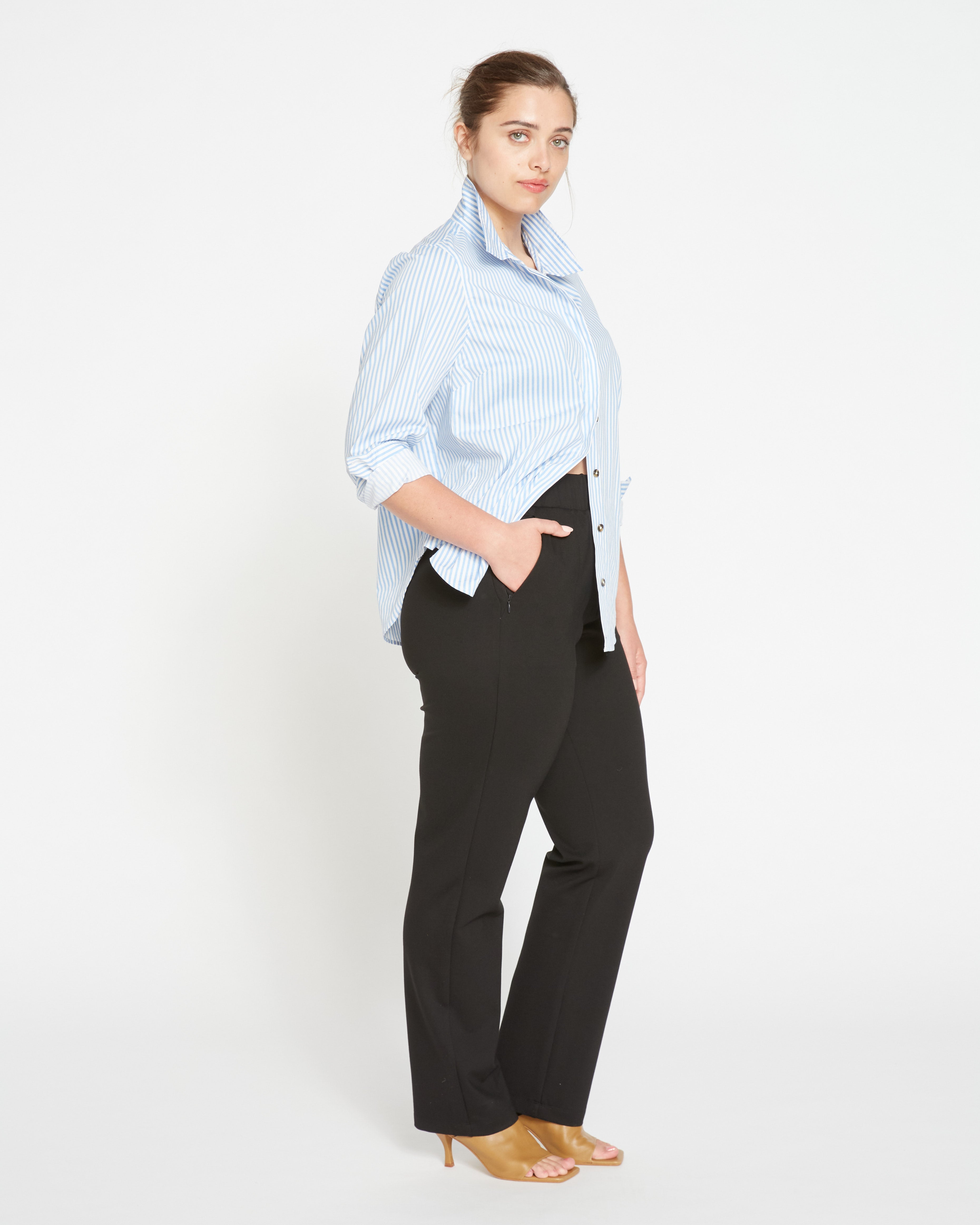 Smart Signature Ponte Pants Long - Black