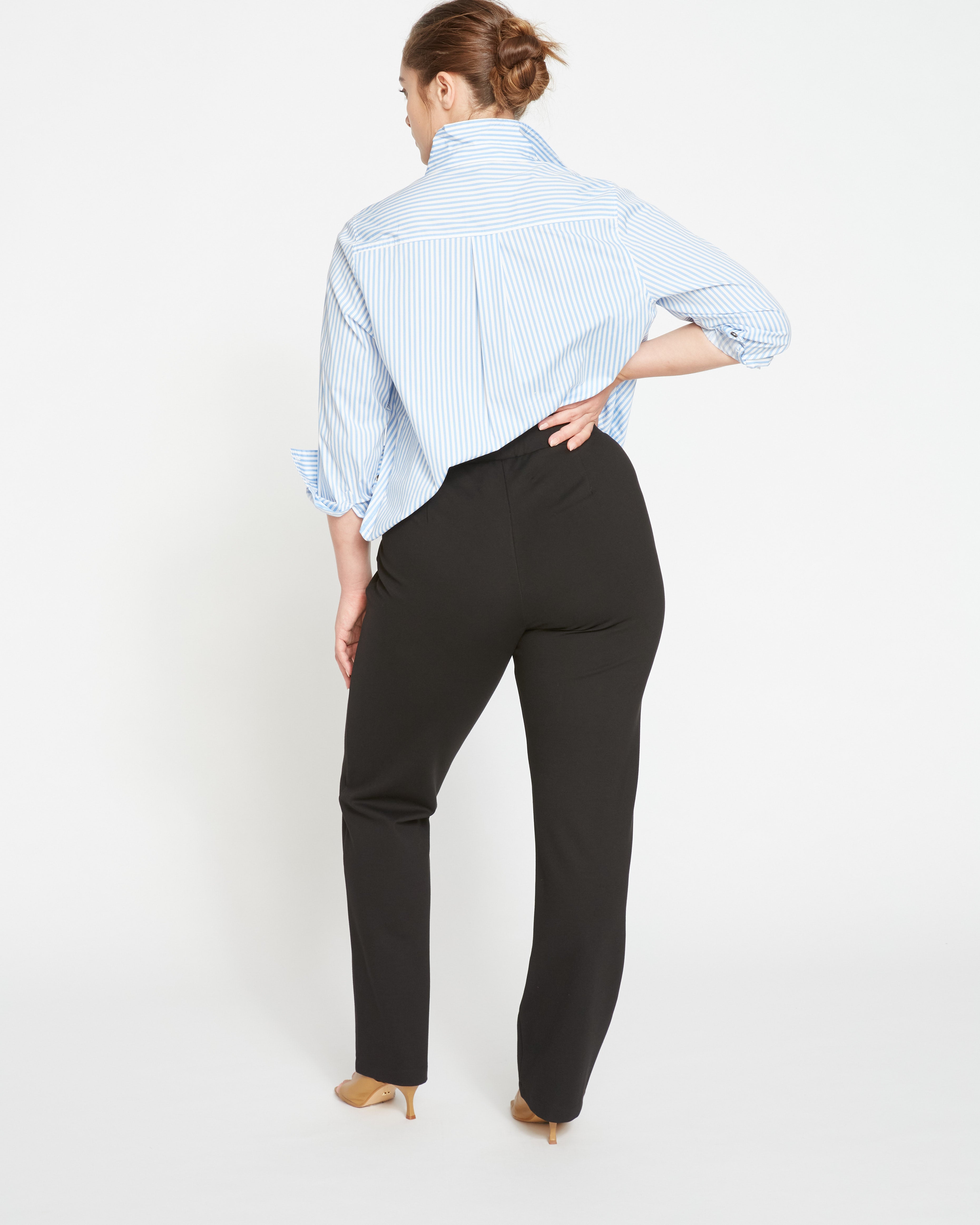 Smart Signature Ponte Pants Long - Black