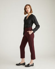 Smart Signature Ponte Pants - Black Cherry