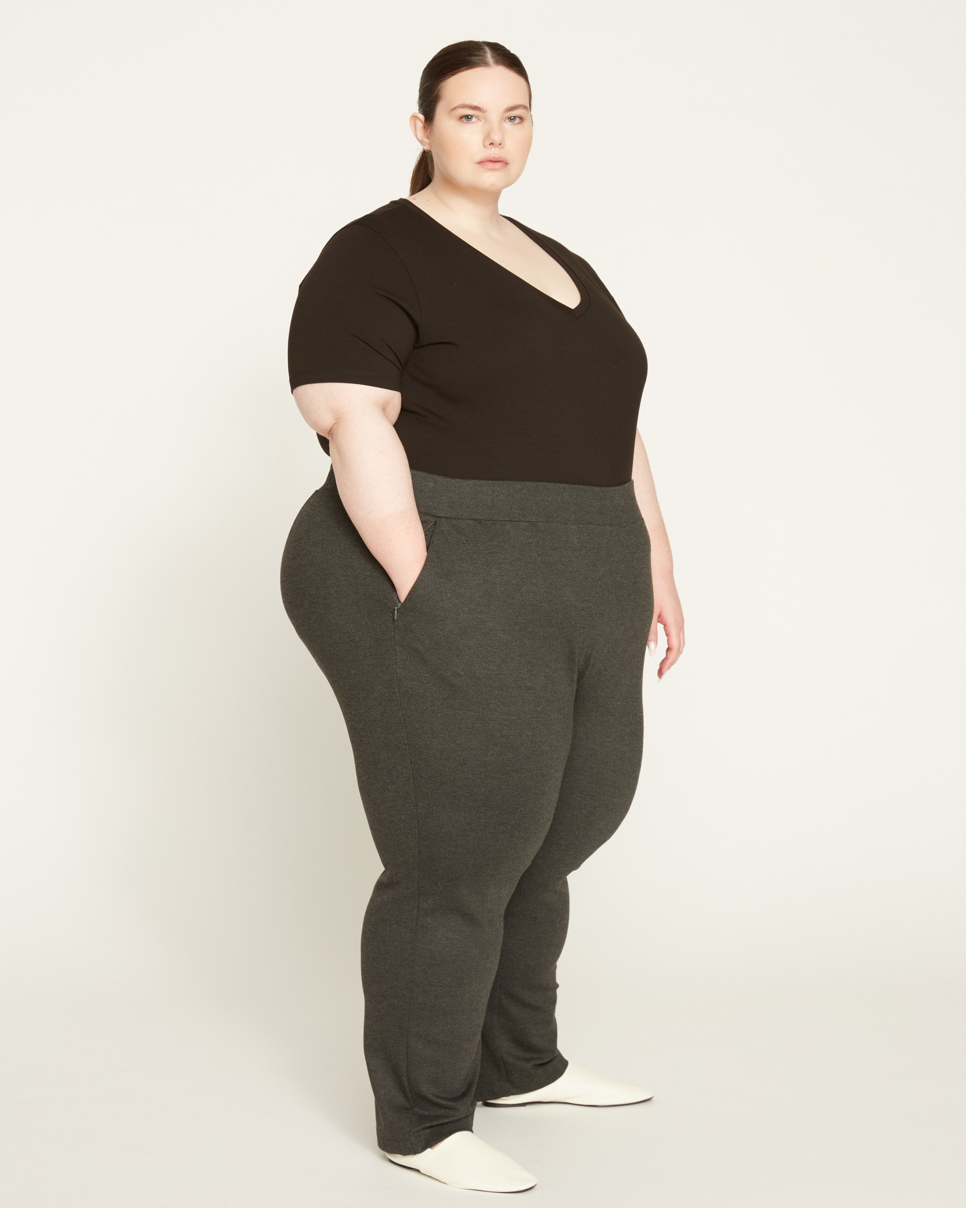 Smart Signature Ponte Pants - Charcoal